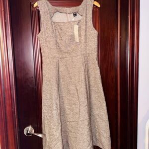 SHEIN Taupe Sleeveless A-Line Midi Dress